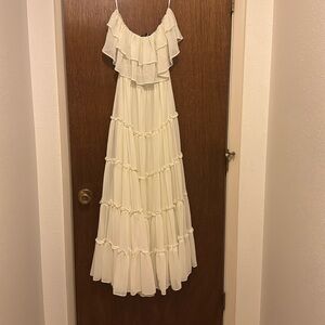 Ivory chiffon dress